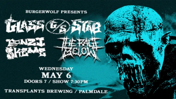 FREE SHOW: GLASS STAB / PONZI SKEME / THE RAGE BELOW