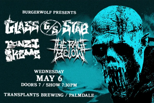 FREE SHOW: GLASS STAB / PONZI SKEME / THE RAGE BELOW