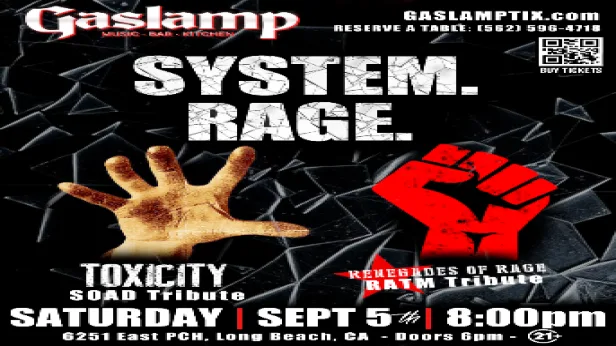 SYSTEM OF A DOWN and RAGE AGAINST THE MACHINE Tributes TOXICITY and RENEGADES OF RAGE