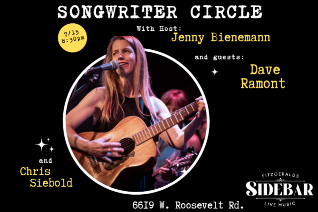 Songwriter Circle Hosted By: JENNY BIENEMANN and guests Dave Romant and Chris Siebold