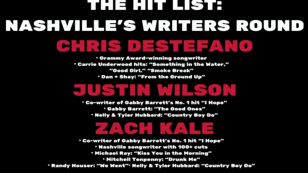 THE HIT LIST:  Nashville's Writer's Round