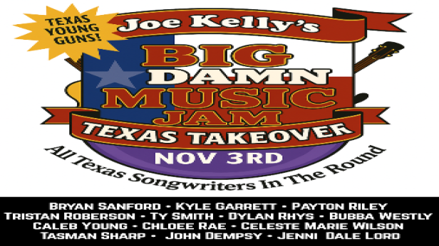Backstage At 3rd, Big Damn Music Jam Texas Takeover featuring Bryan Sanford , Kyle Garrett ,  Payton Riley ,  Tristan Roberson ,  Ty Smith ,  Dylan Rhys ,  Bubba Westly ,  Caleb Young ,  Chloee Rae ,  Celeste Marie Wilson ,  John Dempsey ,  Jenni Dale Lord &  Tasman Sharp