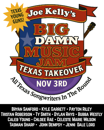 Backstage At 3rd, Big Damn Music Jam Texas Takeover featuring Bryan Sanford , Kyle Garrett ,  Payton Riley ,  Tristan Roberson ,  Ty Smith ,  Dylan Rhys ,  Bubba Westly ,  Caleb Young ,  Chloee Rae ,  Celeste Marie Wilson ,  John Dempsey ,  Jenni Dale Lord &  Tasman Sharp