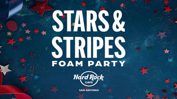 Hard Rock Cafe San Antonio's Stars and Stripes Foam Street Party