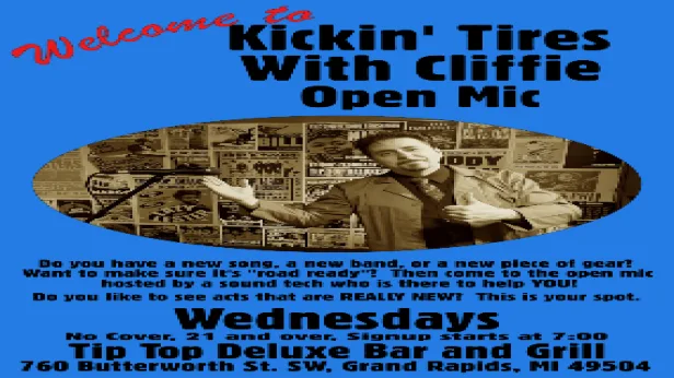 Tip Top's Open Mic Hosted by Sound guy Cliff and Rowdy Fingers