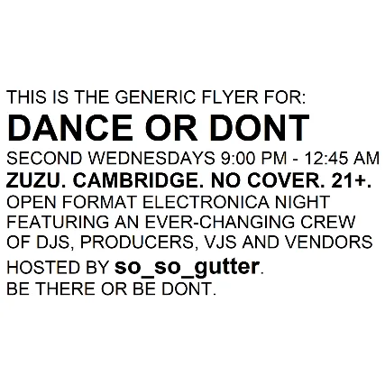 DANCE OR DON'T