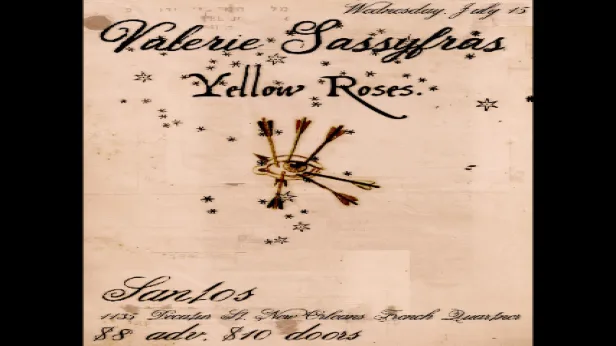 VALERIE SASSYFRAS with YELLOW ROSES