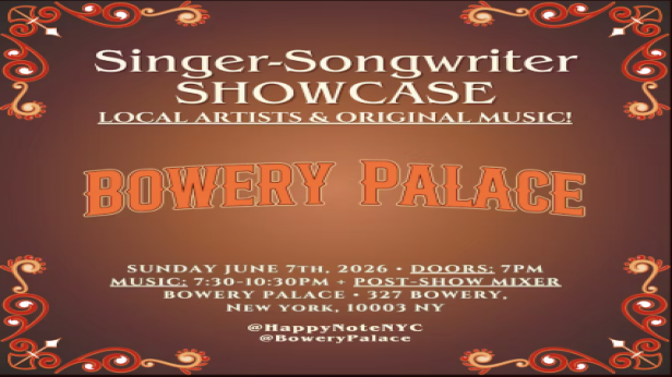 Singer-Songwriter Showcase + Mixer