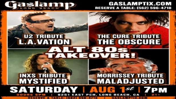 ALT 80's TAKEOVER!  U2 + THE CURE + INXS + MORRISSEY Tributes