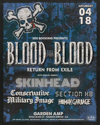 Blood for Blood, Skinhead, Conservative Military Image, Section H8, Human Garbage