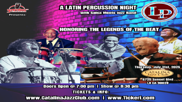 A LATIN PERCUSSION NIGHT with: Salsa Meets Jazz Band Honoring The Legends Of The Beat !