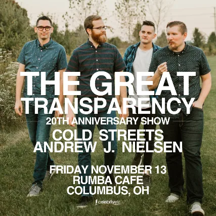 The Great Transparency 20th Anniversary Show w/ Cold Streets & Andrew J Nielsen