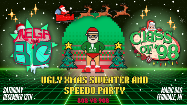 80s vs 90s: Ugly Sweater and Speedo Party
