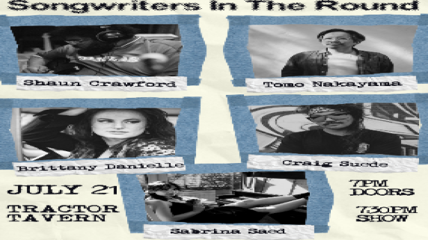 Songwriters Round ft: Shaun Crawford, Tomo Nakayama, Brittany Danielle, Sabrina Saed, Craig Suede (partially seated)