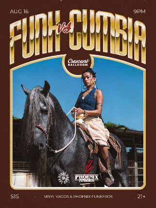 FUNK VS CUMBIA DANCE PARTY WITH VINYL VAGOS + PHOENIX FUNKEROS