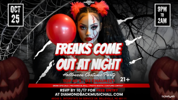 FREAKS COME OUT AT NIGHT: Halloween Costume Party!