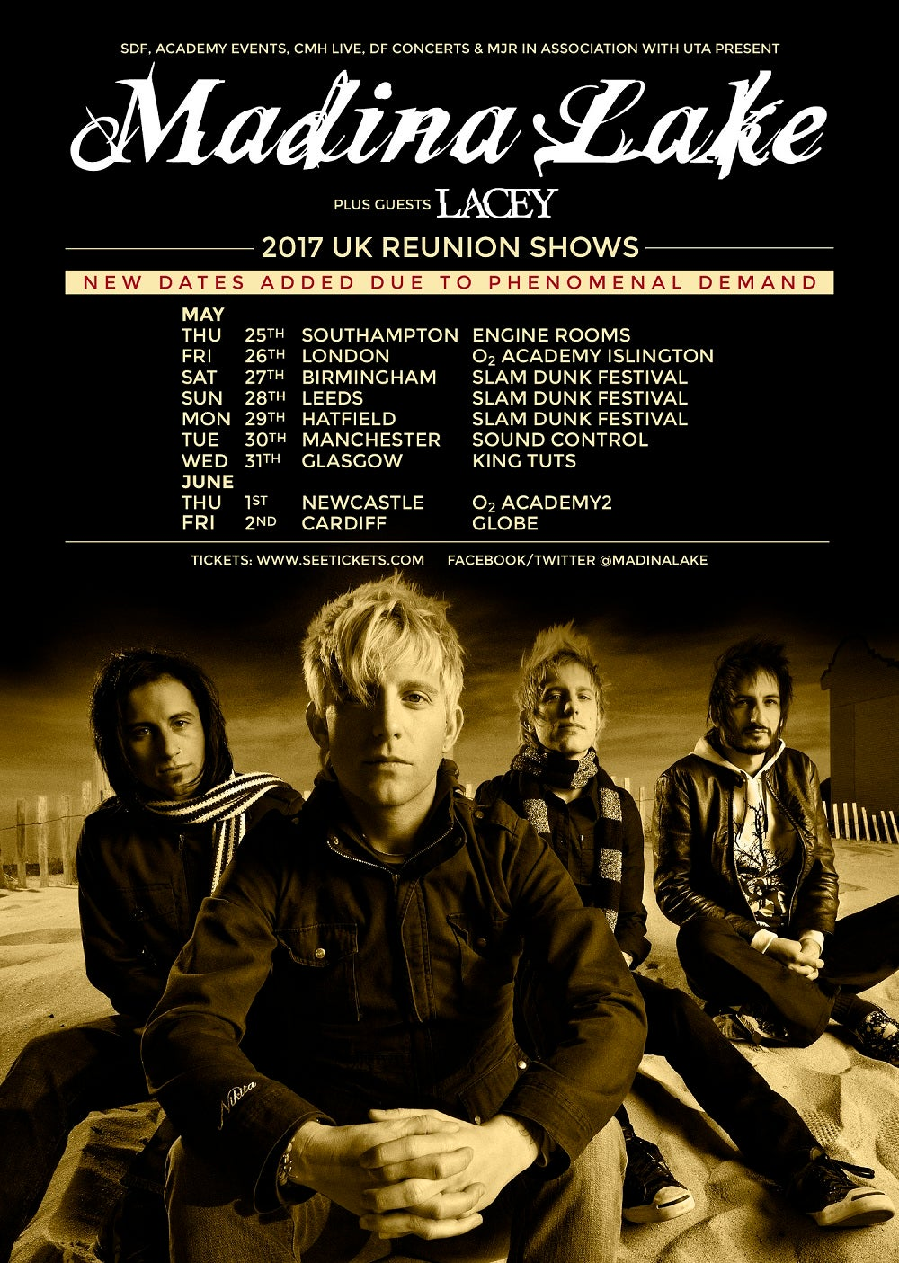 Night Spice, Madina Lake, Mirage Gods, Trainwreck Symphony, East Moon