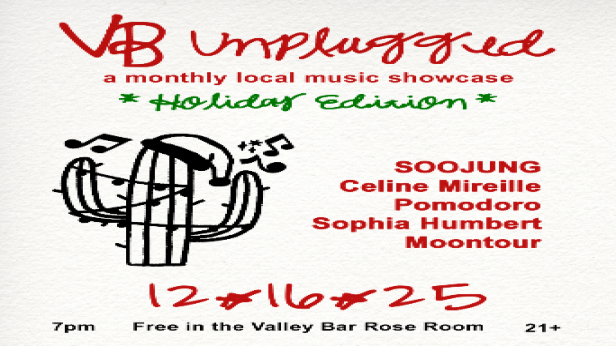 VB UNPLUGGED: HOLIDAY EDITION! A MONTHLY LOCAL MUSIC SHOWCASE