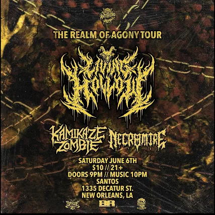 LIVING HOLLOW: THE REALM OF AGONY TOUR with KAMIKAZE ZOMBIE & NECROMIRE