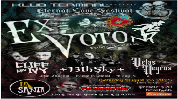 EX-VOTO, CLIFF AND IVY, 13TH SKY, VELAS NEGRAS