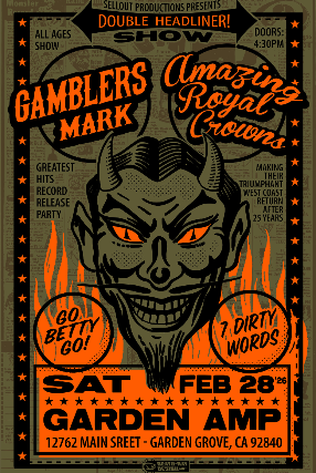 Gamblers Mark, Amazing Royal Crowns Featuring Special Guests Go Betty Go! & 7 Dirty Words