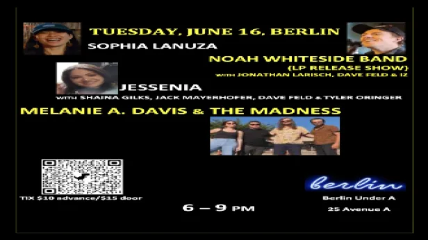 Melanie A. Davis & the Madness | Jessenia | Noah Whiteside Band | Sophia Lanuza
