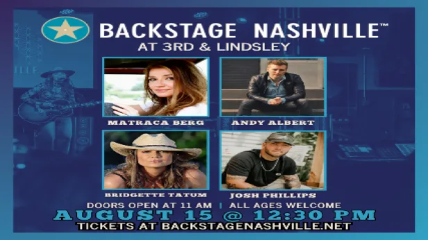 BACKSTAGE NASHVILLE! DAYTIME HIT SONGWRITERS SHOW featuring Matraca Berg ,  Andy Albert ,  Josh Phillips &  Bridgette Tatum