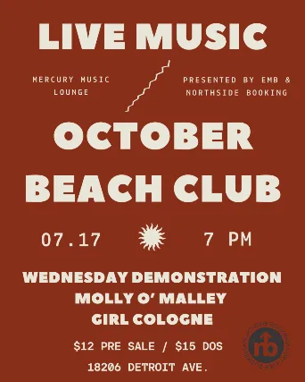 October Beach Club, Wednesday Demonstration, Molly O'Malley, Girl Cologne