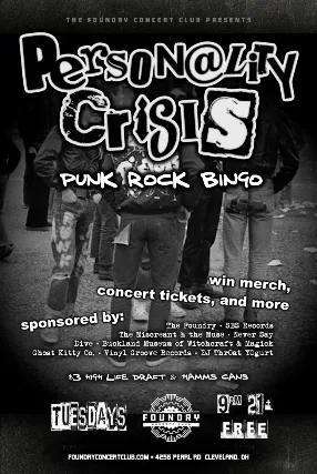 PERSONALITY CRISIS AKA CLE PUNK NIGHT