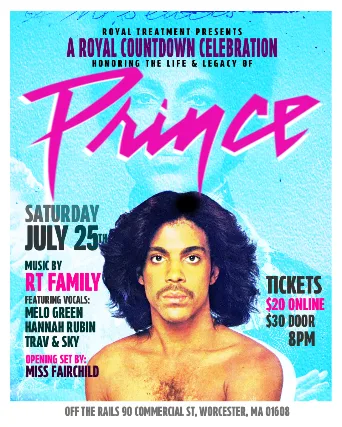 Royal Treatment Presents A Royal Countdown Celebration Honoring The Life and Legacy of Prince