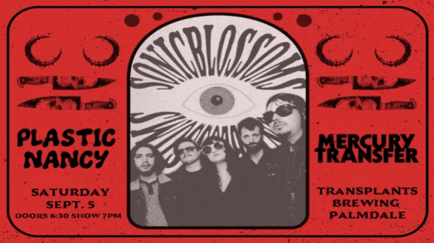 FREE SHOW: SONIC BLOSSOMS / PLASTIC NANCY / MERCURY TRANSFER