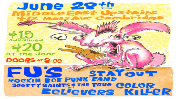 The F.U.'s, Stay Out, Rockin Bob Punk Band, Scott Saints & The True Believers, Color Killer