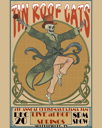 4th Annual Christmas Pajama Jam with Tin Roof Cats