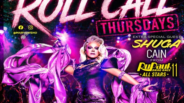 Rupaul's Drag Race's SHUGA CAIN At Mary's West Hollywood