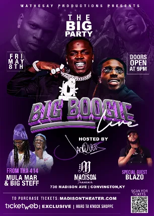 THE BIG PARTY  STARRING BIG BOOGIE  HOSTED BY JACQUEES