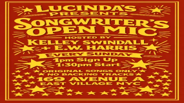 Sunday Songwriter's Open Mic Every Week at Lucinda's