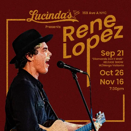 Rene Lopez Diamonds Don't Wait Release Show with Margo Valiante