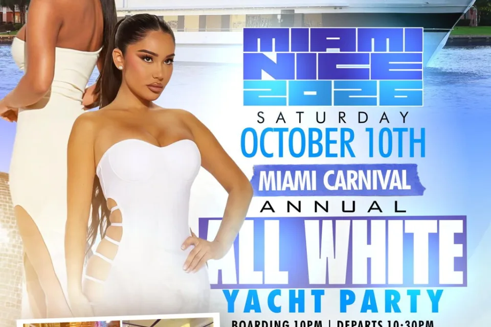 MIAMI NICE 2026 MIAMI CARNIVAL WEEKEND ANNUAL ALL WHITE YACHT PARTY