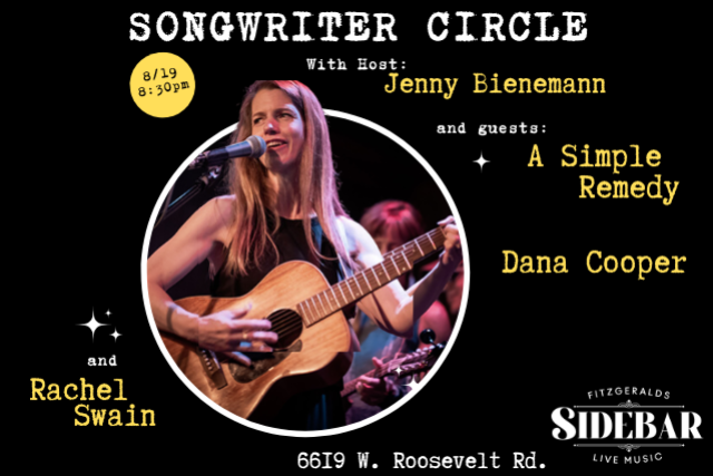 Songwriter Circle Hosted By: JENNY BIENEMANN and guests A Simple Remedy, Rachel Swain, and Dana Cooper