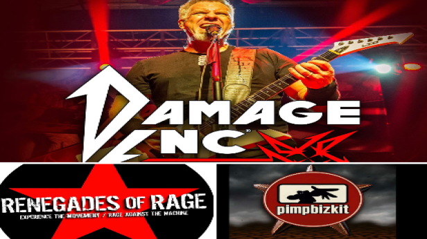 DAMAGE, INC. - Tribute to METALLICA, plus RAGE AGAINST THE MACHINE Tribute RENEGADES OF RAGE and PIMP BIZKIT