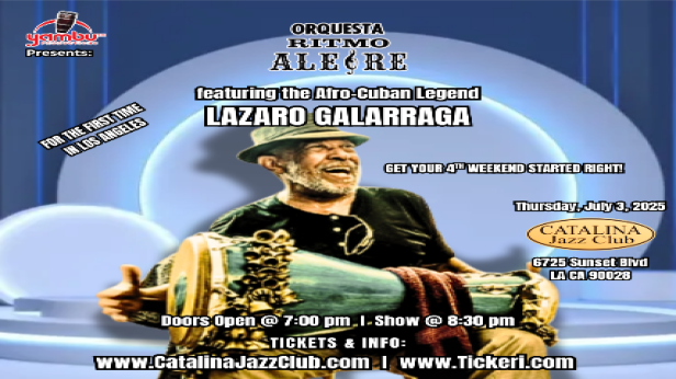 Afro-Cuban Legend LAZARO GALARRAGA  with the Orquesta Ritmo Alegre!