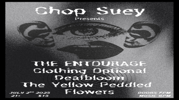 THE ENTOURAGE, Clothing Optional, Deafbloom, Yellow Peddled Flowers