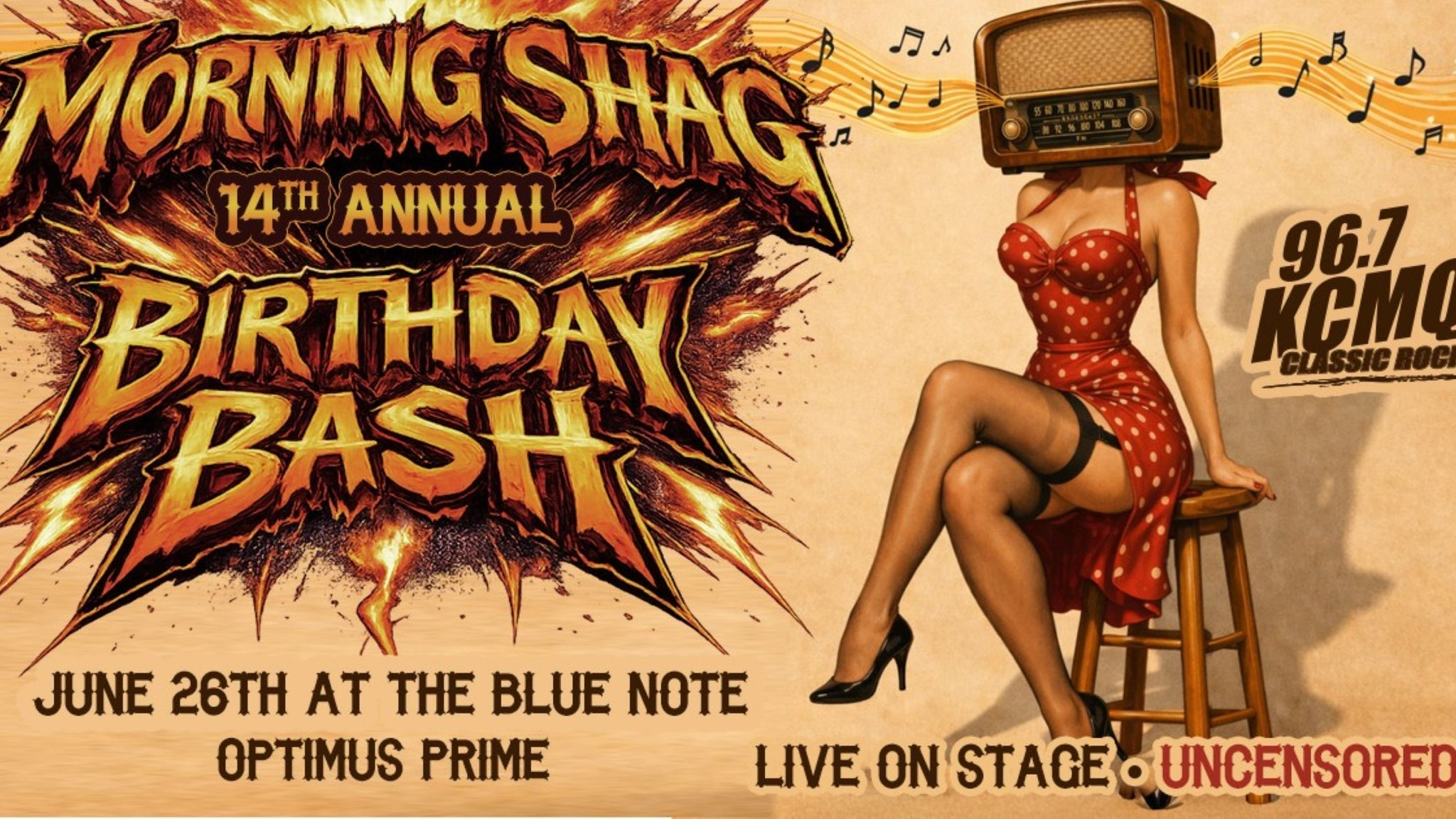 KCMQ Morning Shag Birthday Bash Ft. Optimus Prime