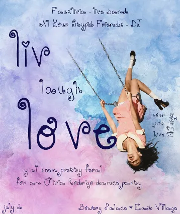 Liv, Laugh, Love feat. Fauxlivia: Olivia Rodrigo Live Band/DJ Party