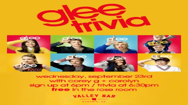 GLEE TRIVIA w/ COREY G + CAROLYN
