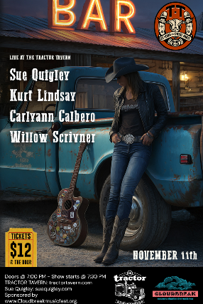 Cloudbreak Presents: Songwriters Round ft: Sue Quigly, Kurt Lindsay, Carly Anne Calbero, Willow Scrivner (seated)