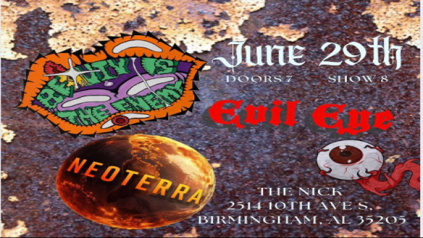 Ryan Day’s Metal Night with Beauty is The Enemy, NEOtERRA, Evil Eye at The Nick June 29th