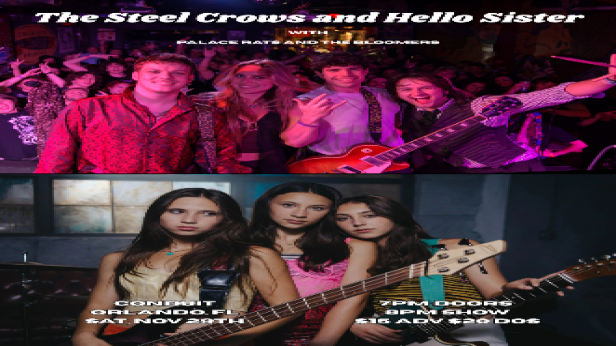 The Steel Crows and Hello Sister, with Palace Rats and The Bloomers