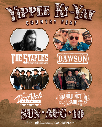Yippee Ki-Yay Country Fest with Chris Stapleton tribute + The Doo Wah Riders, Dawson, Grand Junction Band