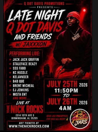 Late Night with QDOT, JAXXXON & Friends at The Nick